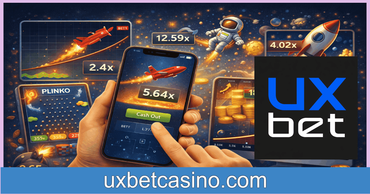 Jogo Crash UXBET com multiplicadores em tempo real no Brasil